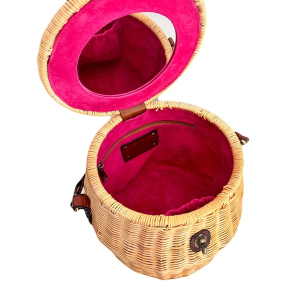 Patricia Nash ‘Antiniana’ Round Woven Wicker Basket Handbag with Crossbody Strap - Picture 6 of 10